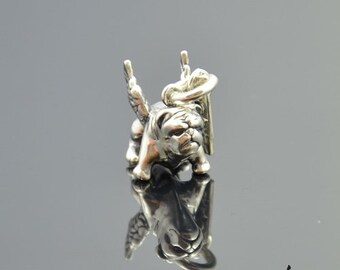 Pendant Flying Bulldog Silver