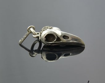 Pendant Raven's Skull Silver Zahario