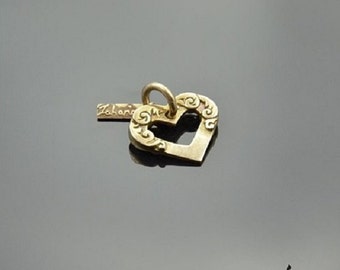 Pendant Ornamented Heart Bronze