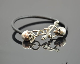 Skulls Silver Bracelet Zahario