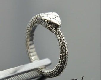 Ring Snake Ouroboros Silver