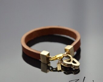 Bracelet avec un coeur en bronze