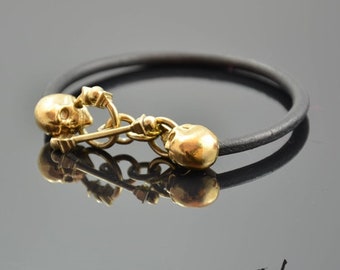 Bronze Skulls Bracelet Zahario