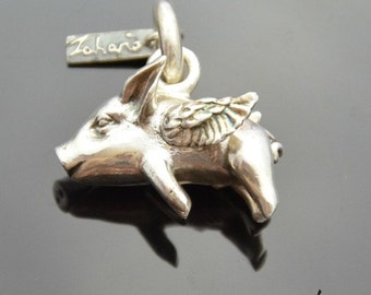 Pendant Flying Pig Silver