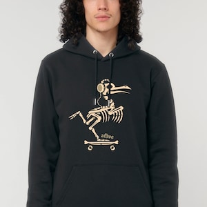 Hoody Männer Bird Skate skelett skeleton Shirt Pullover Mann