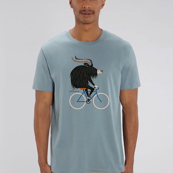 T-Shirt Mann Yak Fahrrad Bike Shirt Geschenkidee