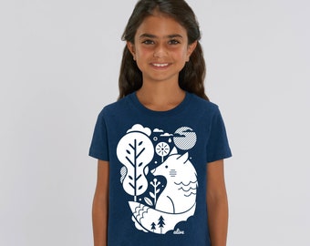 CAMISETA LOBO BLANCO Niños Lobo Camiseta Lobo Camisa Lobo