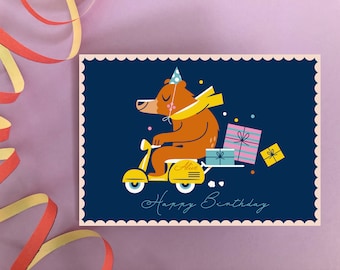 Postkarte Geburtstag Grußkarte / Postkarte / Geschenkkarte / Klappkarte / Geburtstagskarte