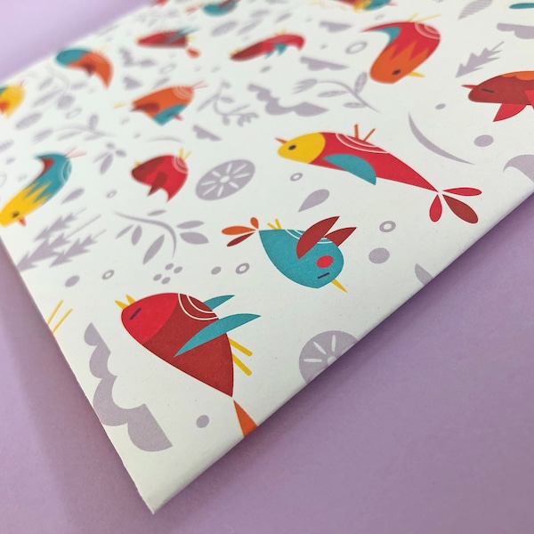 Geschenkpapier Vögel schönes Papier Vogel Geschenkpapier