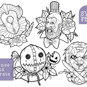 Classic Horror SVG Traditional Tattoo Digital Files: Classic Horror ...