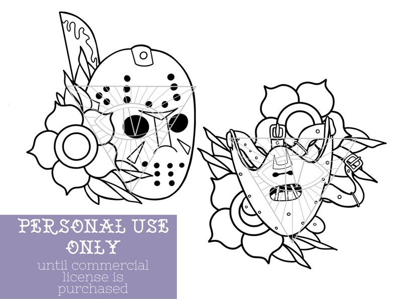 Classic Horror Traditional Tattoo Cricut Projects Instant Etsy