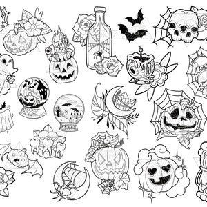Halloween Mega Bundle SVG/PNG Laser Cut Files Pumpkins, Ghosts, Spooky ...