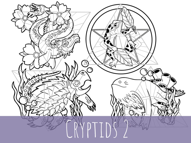 Mythical Creatures Cryptids SVG PNG Digital Download Files | Etsy