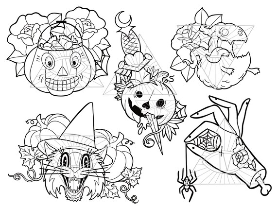 Retro Halloween SVG Bundle Laser Cut Files Spooky Pumpkins & - Etsy