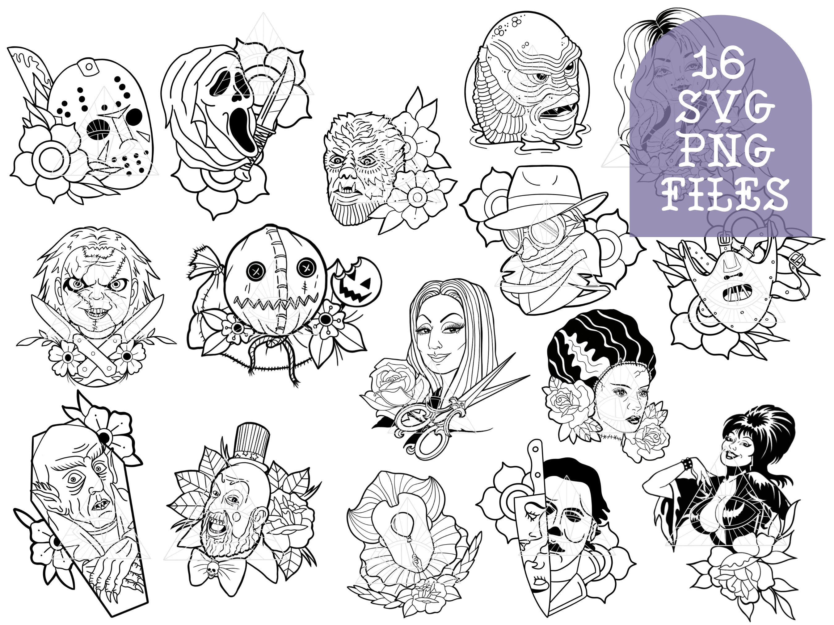 Aggregate more than 72 horror tattoo stencils - in.eteachers