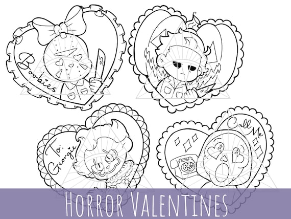 Classic Horror Valentines SVG PNG Cut Files Digital Graphics - Etsy