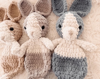 Crochet plush blanket yarn bunny