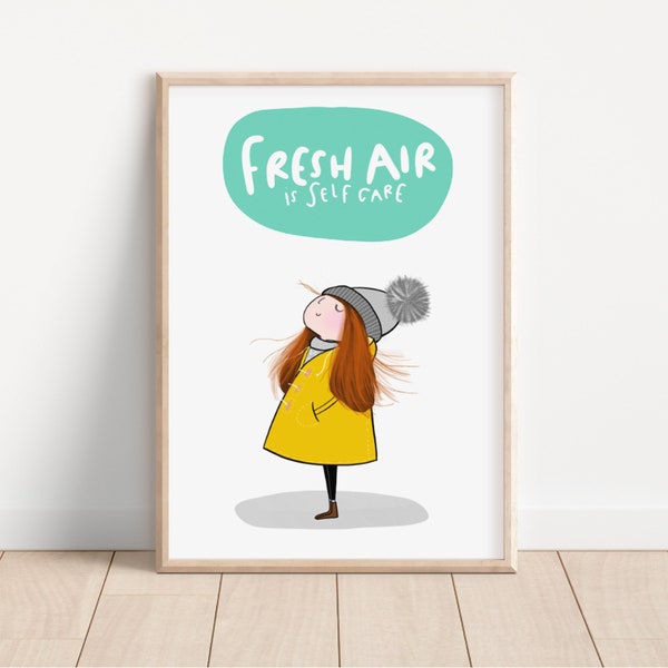 Fresh Air is self care print • Mental health art print