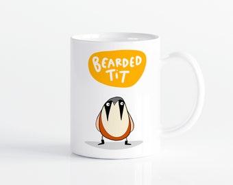 Bearded tit mug