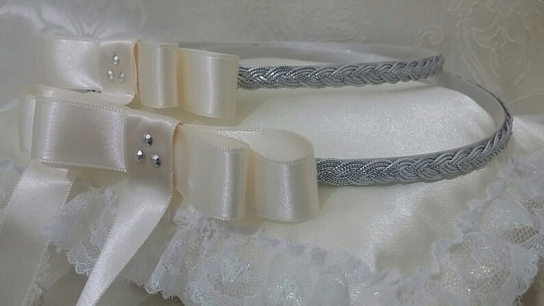 PILLOW Handmade Orthodox Wedding Crowns Tiaras SILVER Wreath Greek STEFANA