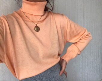 Pulli weich Nicki DARK BLUE orange sweater enger pullover Pulli weich Nicki DARK BLUE orange sweater enger pullover
