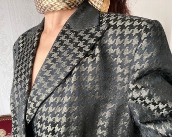 Vintage Iridescent Houndstooth Blazer/ L