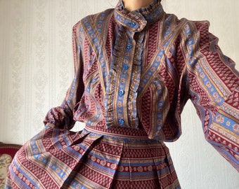Vintage paisley 3 teiliges Röcke Set/ L
