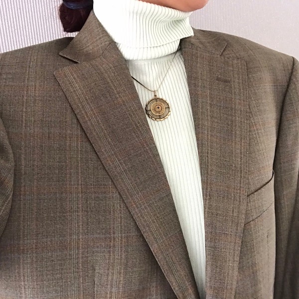 Vintage Unisex Wool Plaid blend Blazer/ Jacket/ Top/ S - L