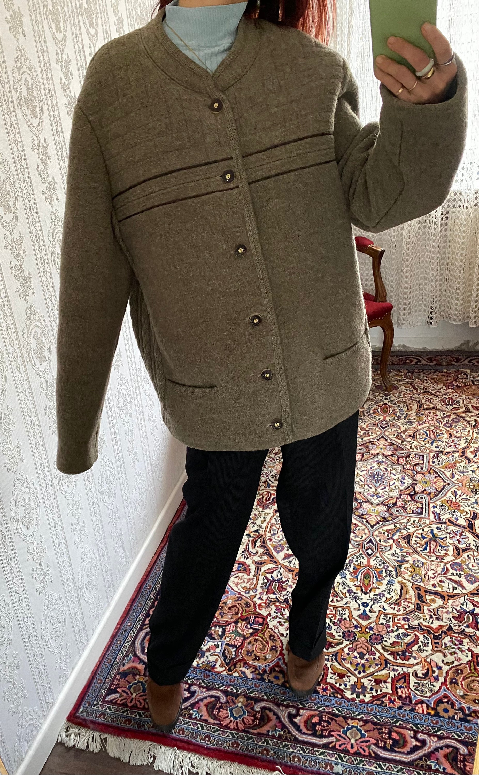 Vintage Unisex Pure Wool Knit Trachten Cardigan/ Jacket/ L - XL - Etsy