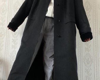 Burberrys Vintage Original Loden Coat 1980s | Long Beige Wool