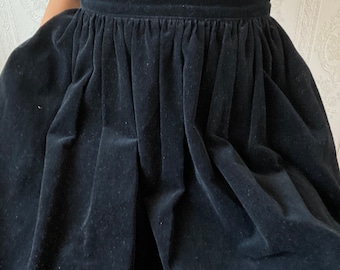 Vintage Laura Ashley Cotton Velvet Skirt/ M - L
