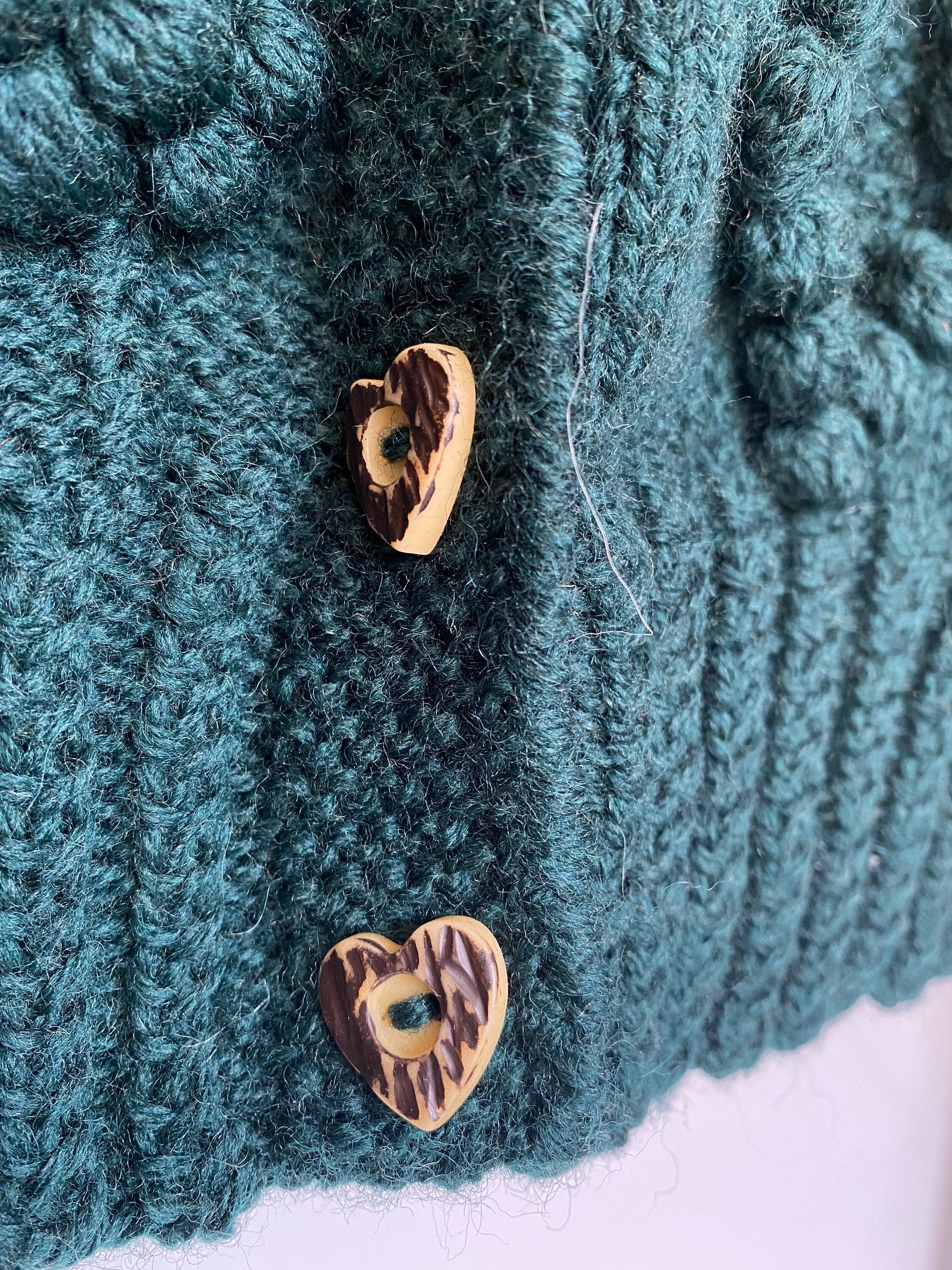 Vintage Hand Knit Cardigan/ Sweater/ L - Etsy