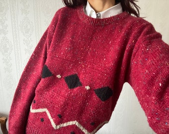 Vintage Unisex Wool blend Pullover/ Sweater/ Jumper/ M - L