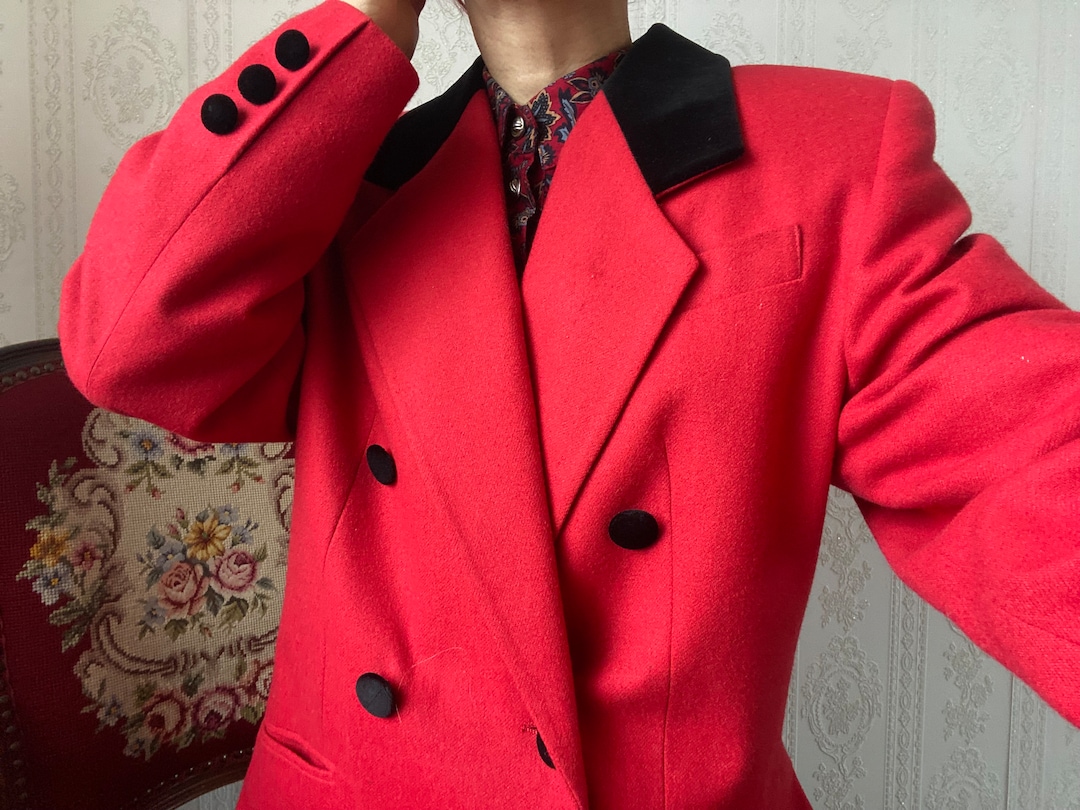 ジャケット Red Double Breasted Tailored Wool Blazer 61-mNNcm6aL._UY1000_.jpg