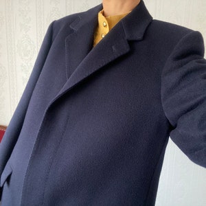 Vintage Unisex Navy Wool Coat/ S - L