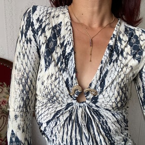 Vintage Roberto Cavalli Snakeskin print Dress/ S