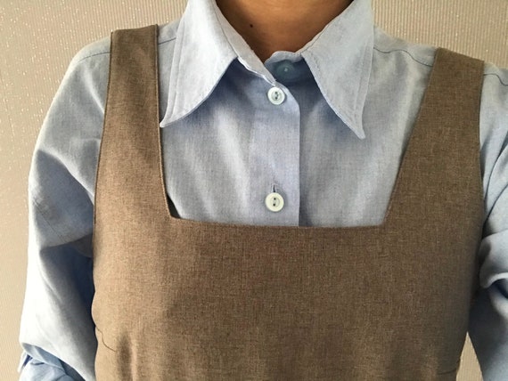 Vintage minimalist Pinafore Dress / M