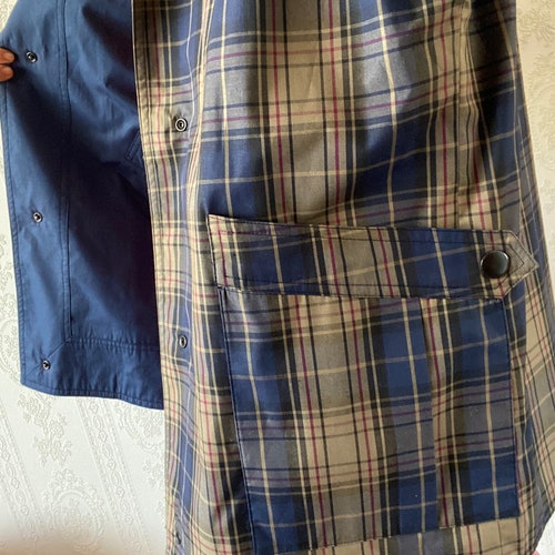 Vintage reversible Tartan High Neck Windbreaker/ Jacket/ M - shops L