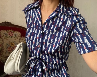 Vintage Blauer Rock Suit/ Set/ M