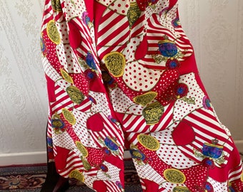 Vintage crazy Pattern Skirt/ L
