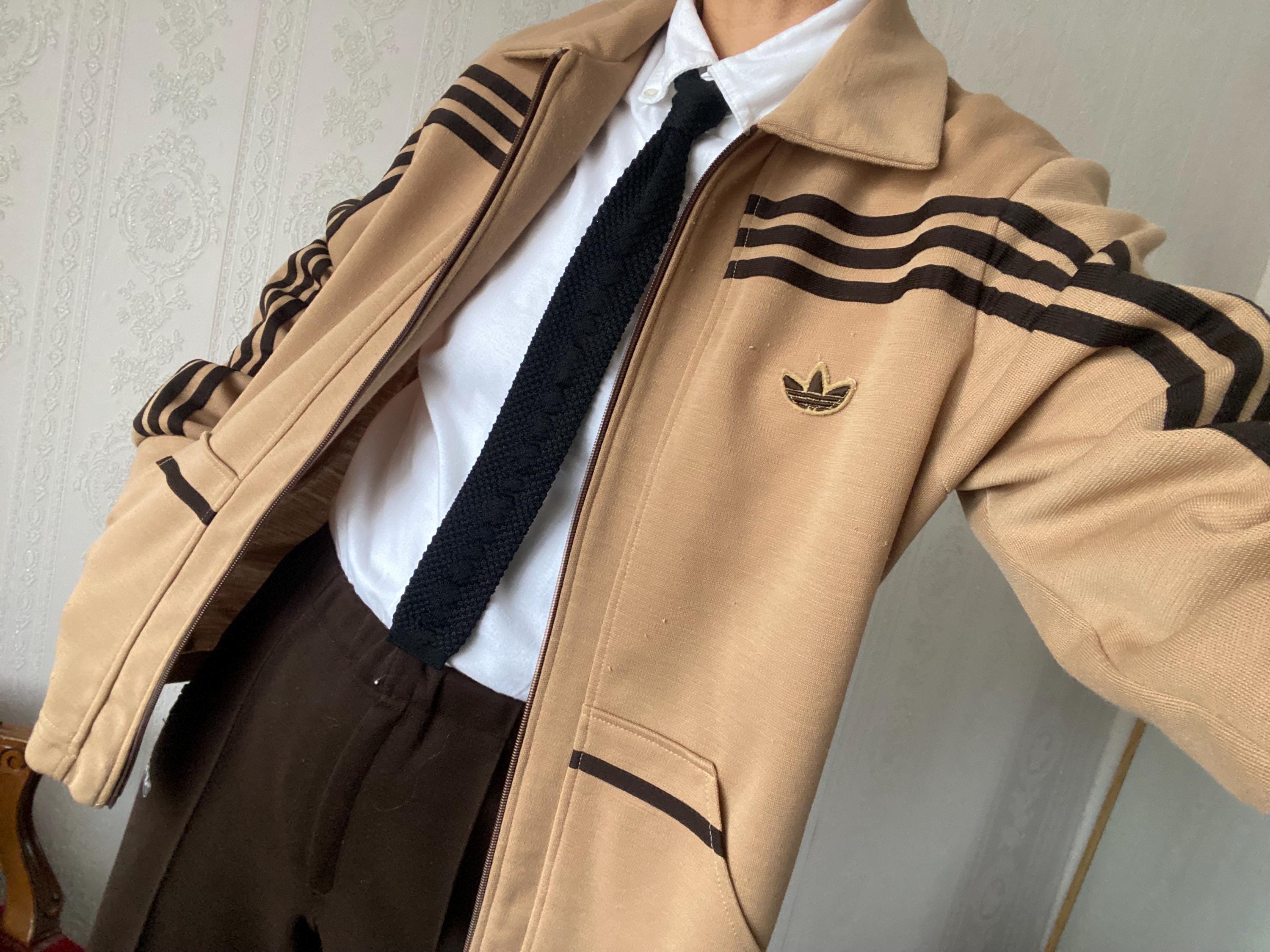 Vintage Unisex Adidas Beige Brown Wool Blend Track Suit/ XS - M - Etsy