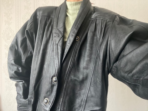 80's leather jacket pierre cardin - Gem