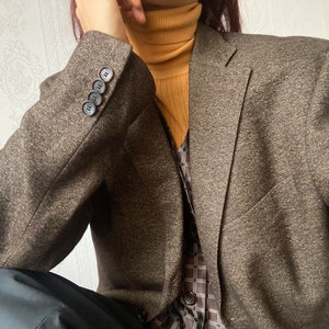 Blazer/Chaqueta unisex vintage de lana y seda, tallas M a XL