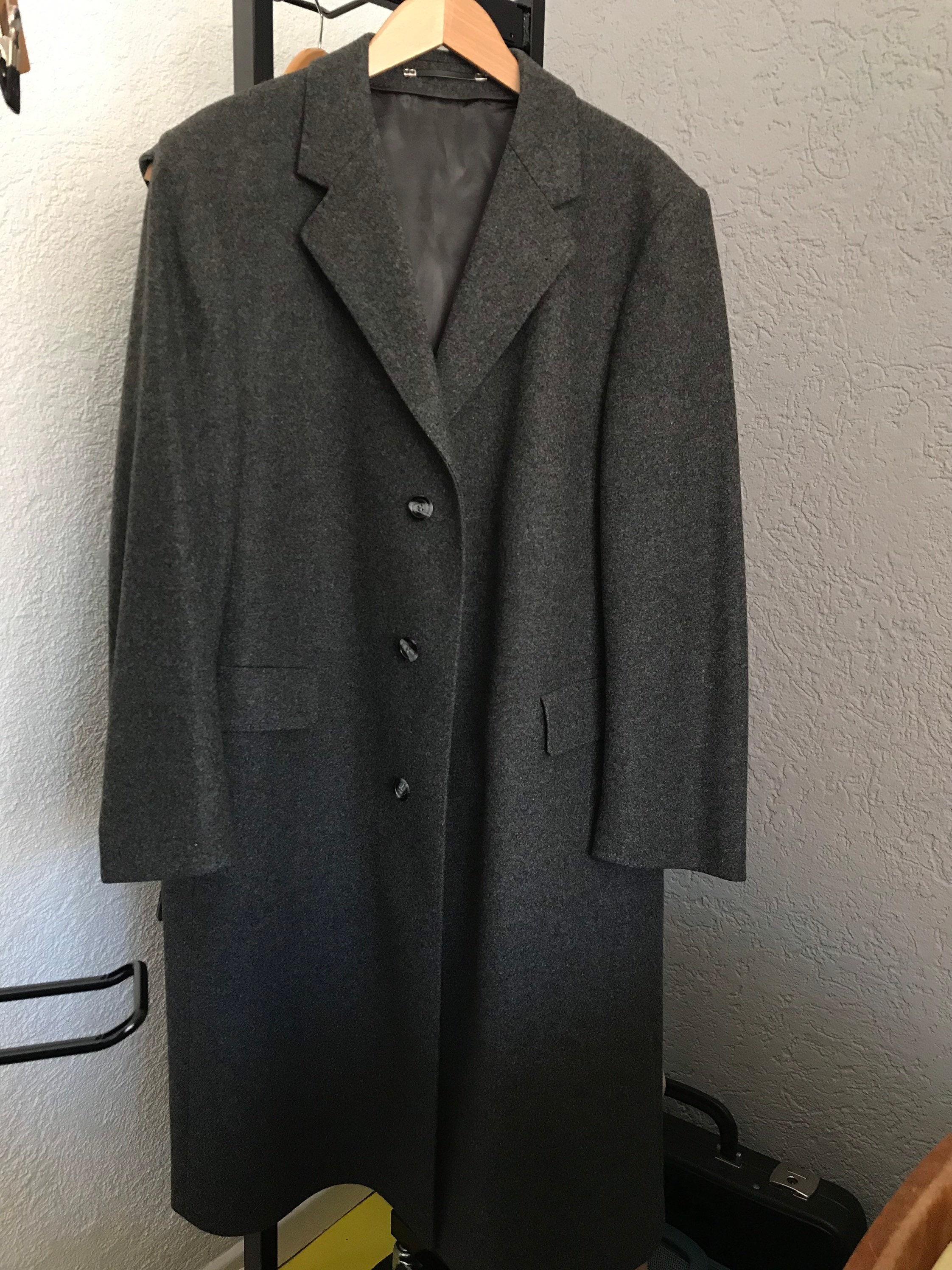 Vintage Grey heavy fleece Wool Minimalist Coat/ tall S L | Etsy