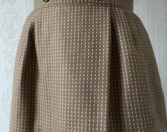Vintage Taupe Wool Skirt/ M - L