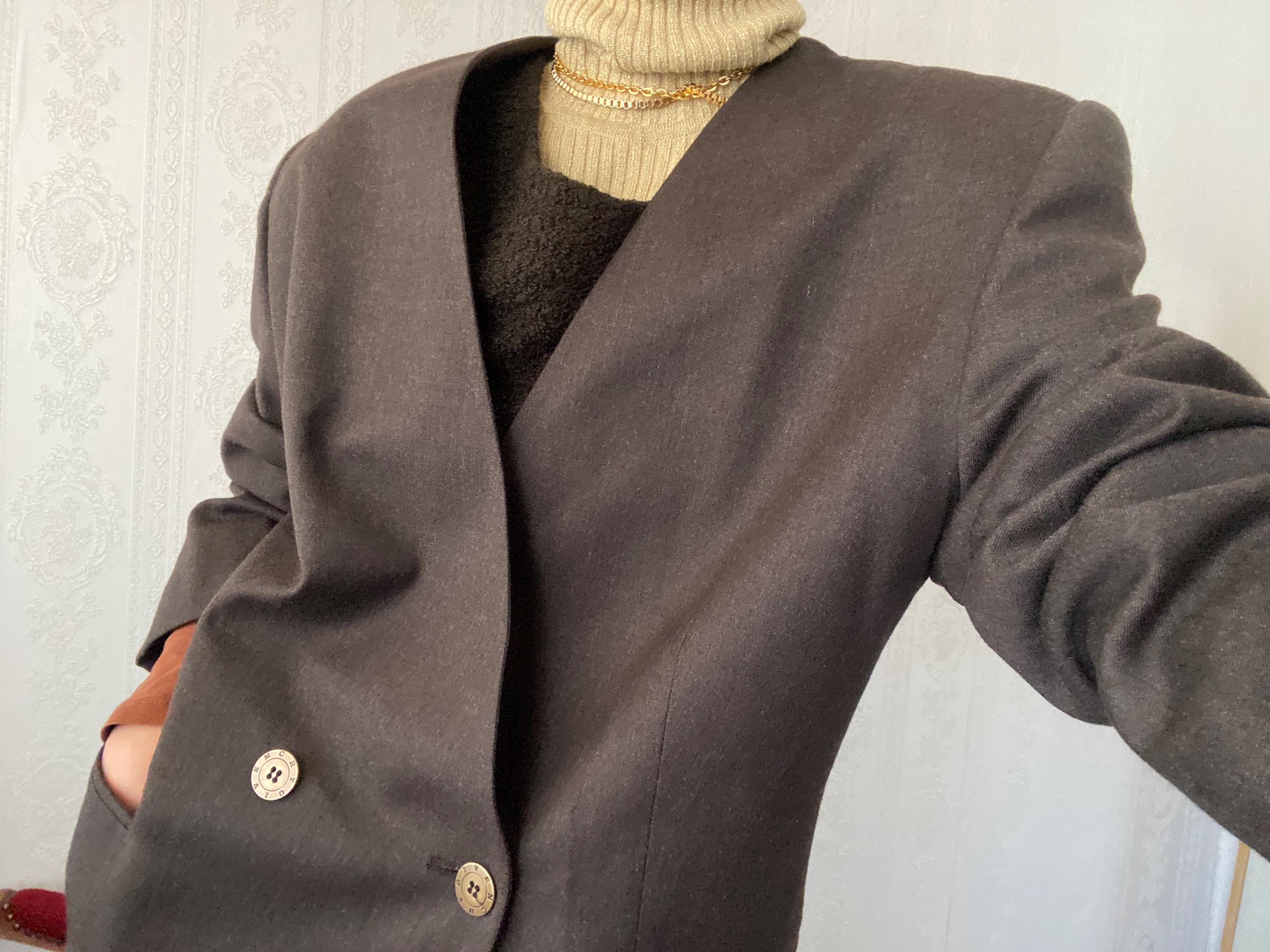 Vintage Givenchy En Plus Brown Wool Blend Blazer/ Jacket/ L - XL