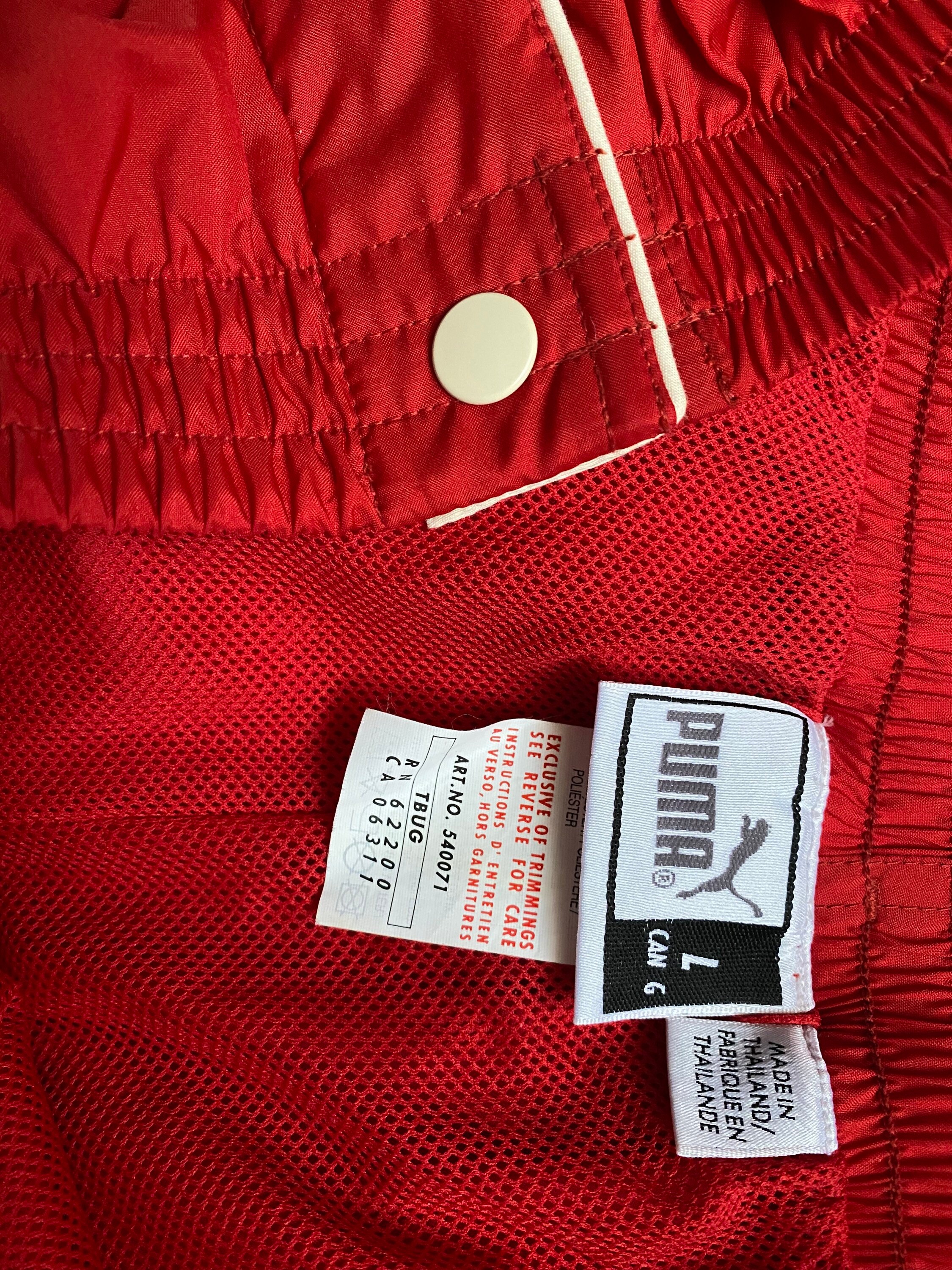 Vintage Red PUMA Side Snap Track Pants/ L - Etsy
