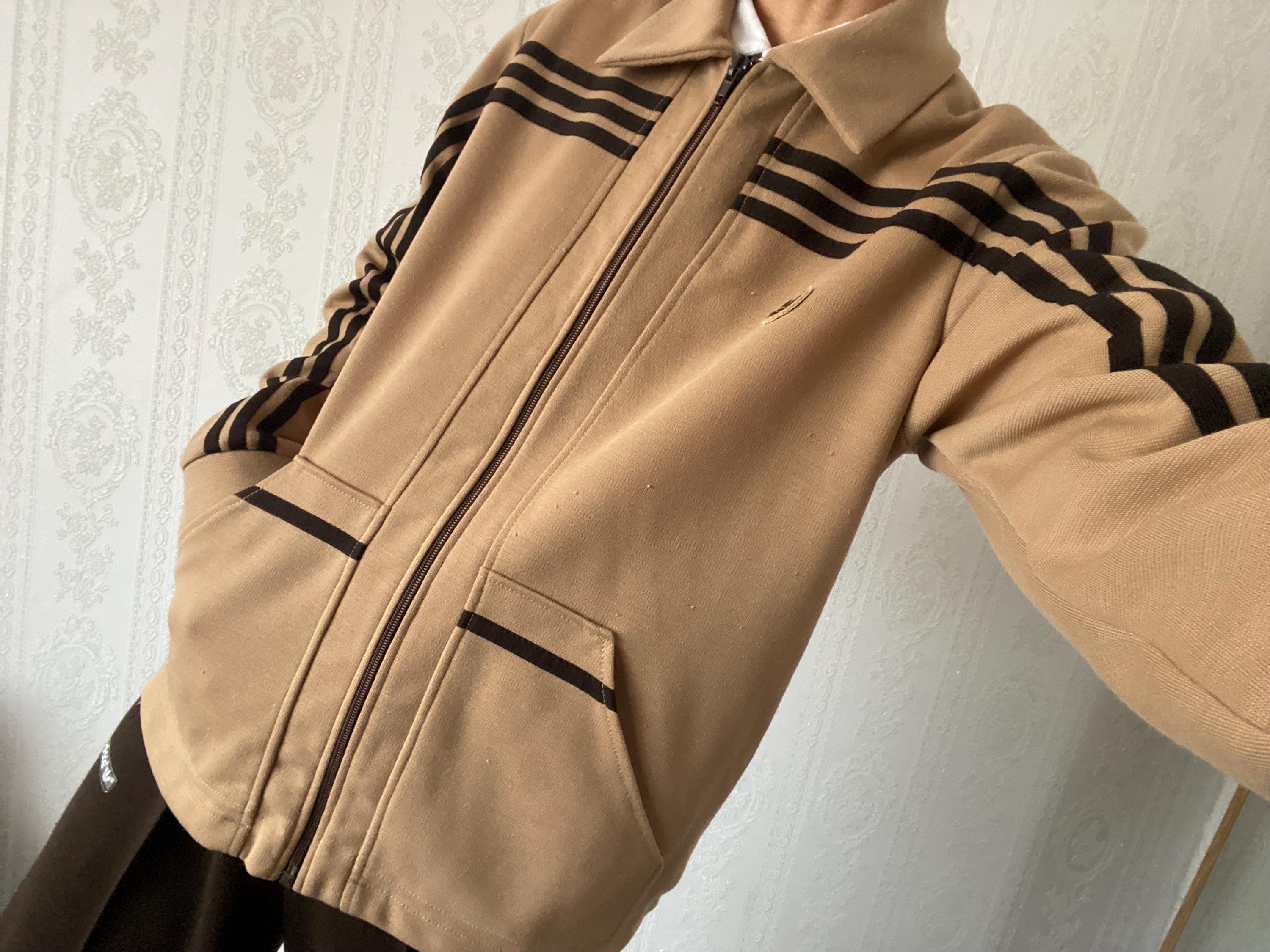 Vintage Unisex Adidas Beige Brown Wool Blend Track Suit/ XS - M - Etsy