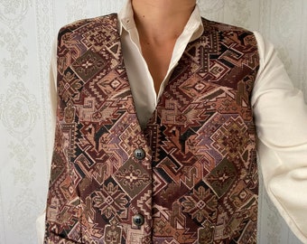 Vintage tapijt gilet/vest/M