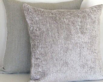 made to order Nestle plush cushion cover, soft silver